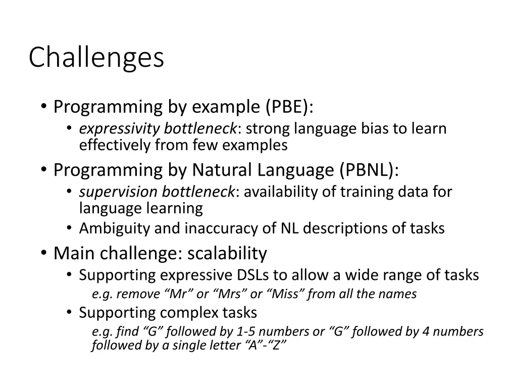 challenges