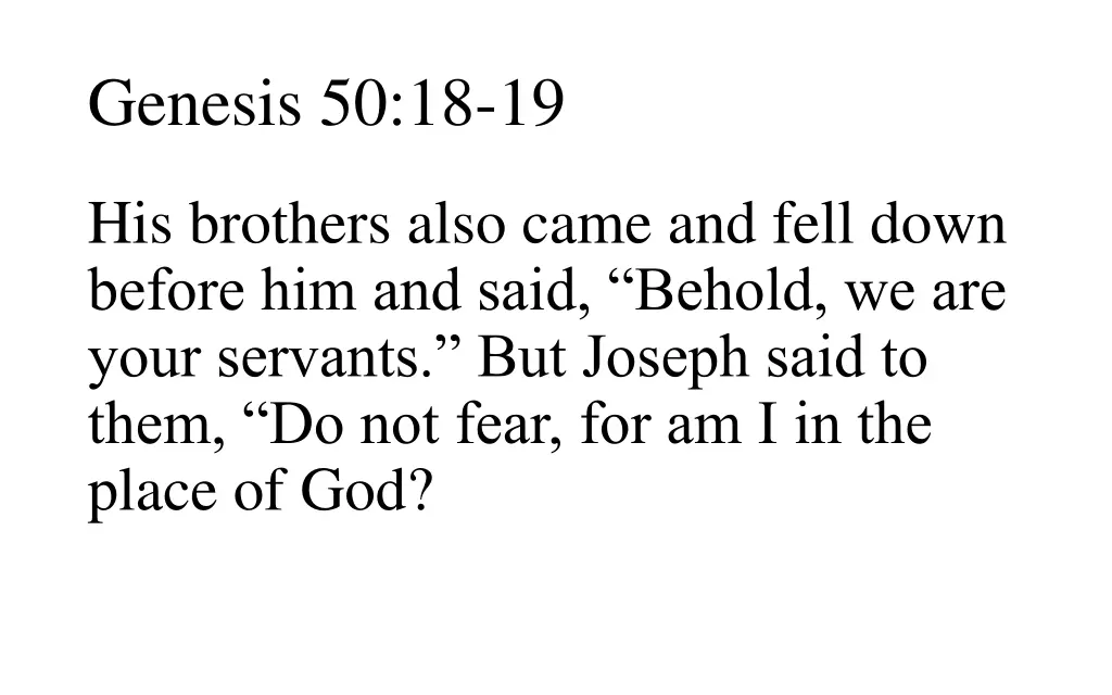 genesis 50 18 19