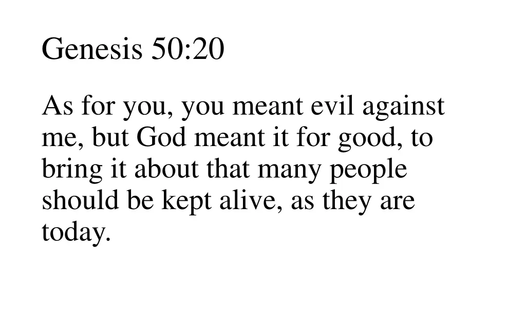 genesis 50 20