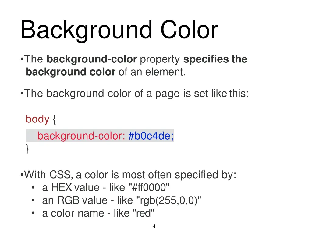 background color