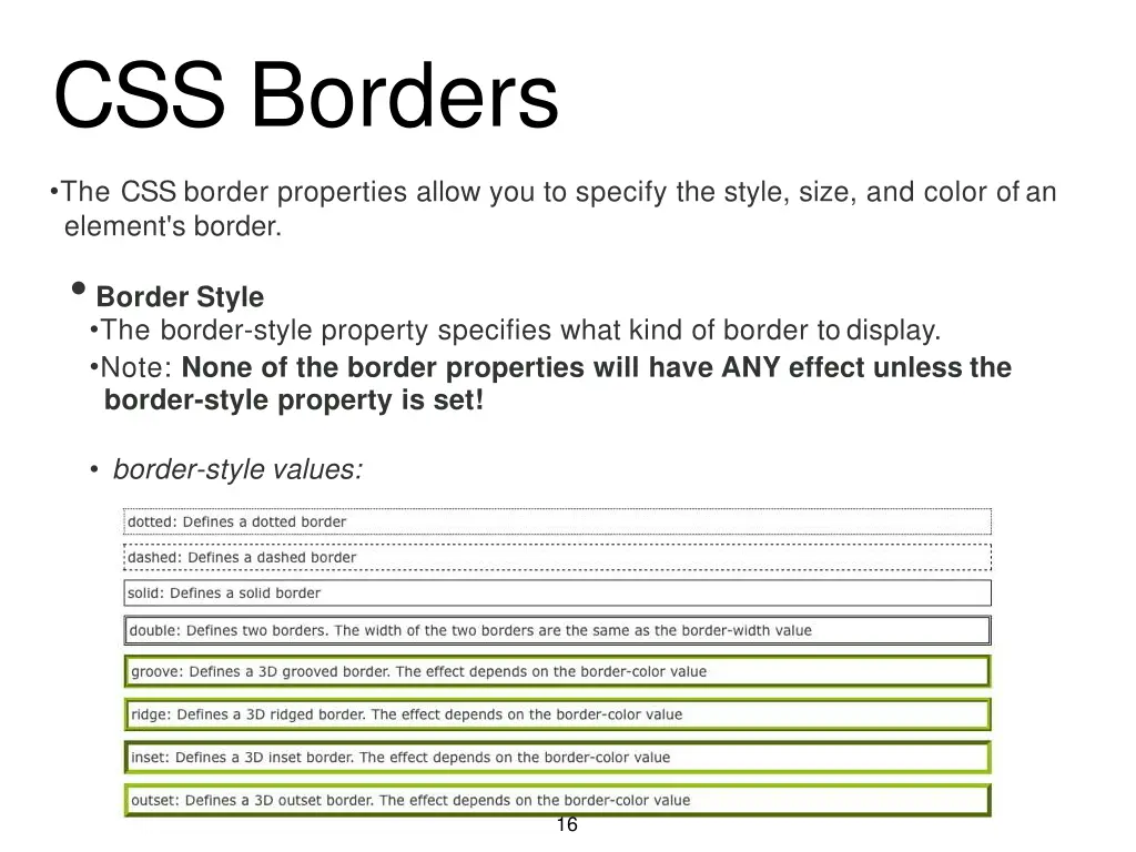 css borders