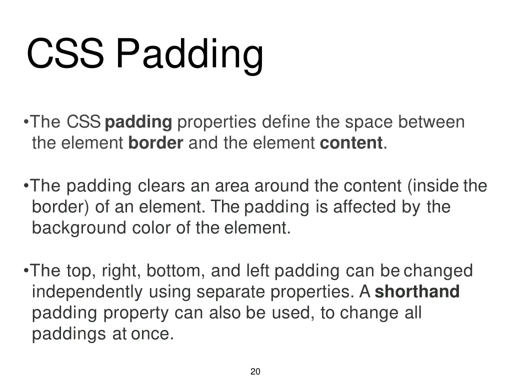 css padding