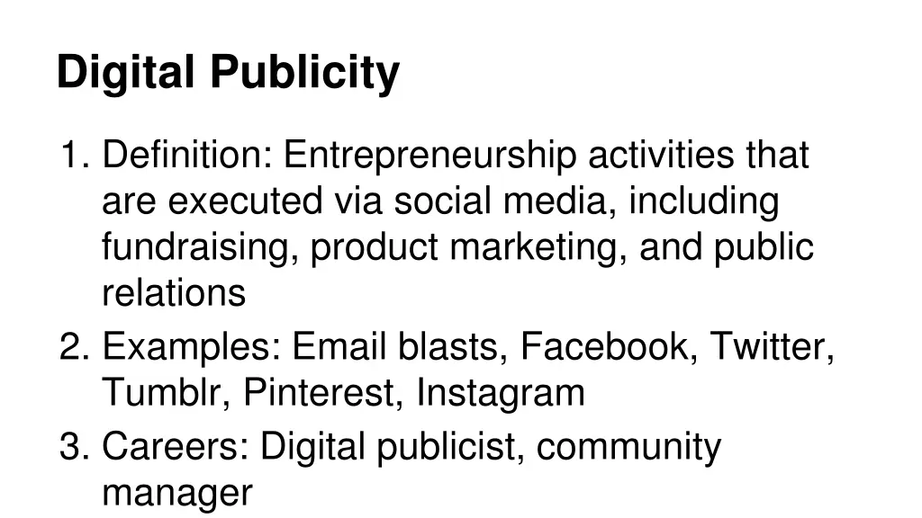 digital publicity