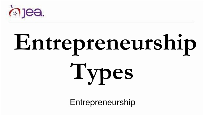 entrepreneurship types