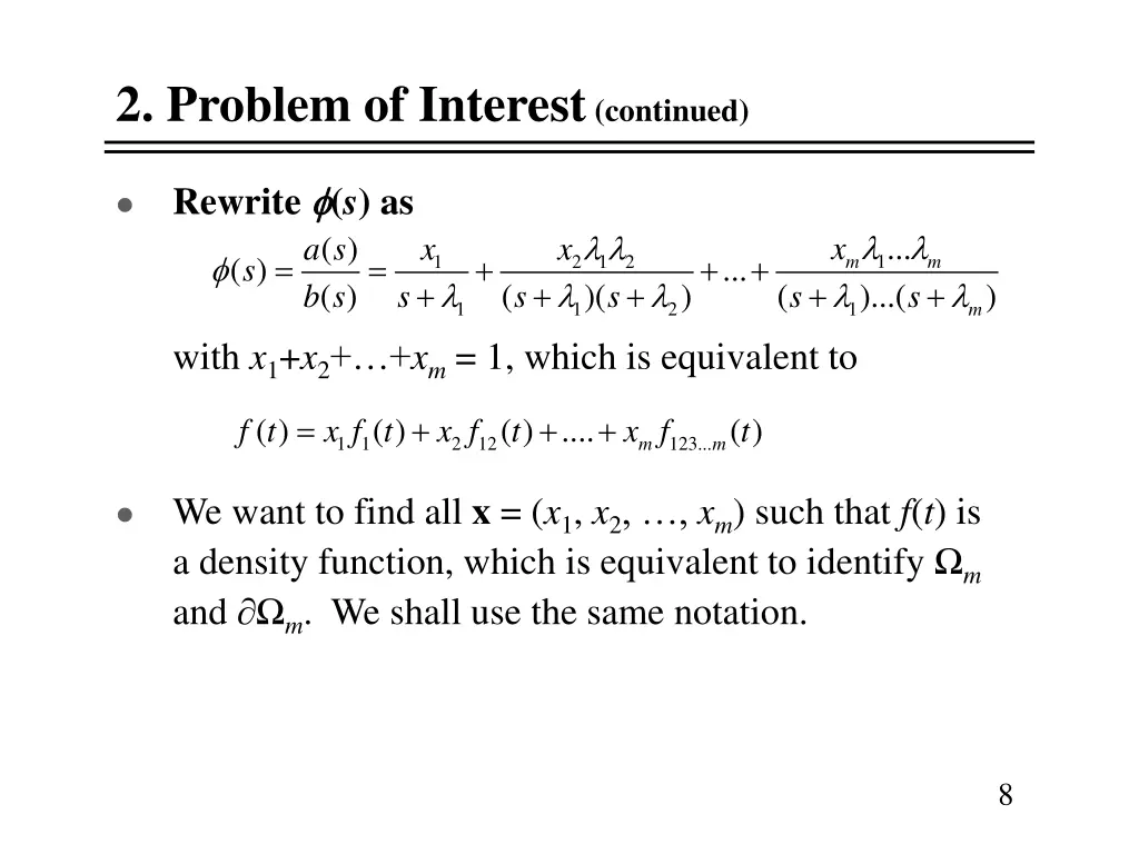 2 problem of interest continued 1