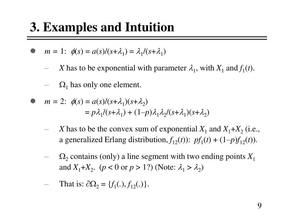 3 examples and intuition