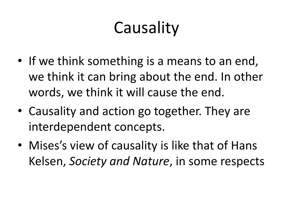 causality