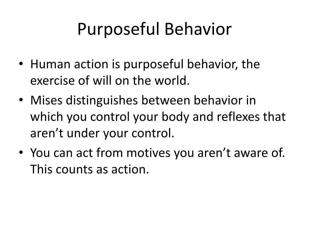 purposeful behavior