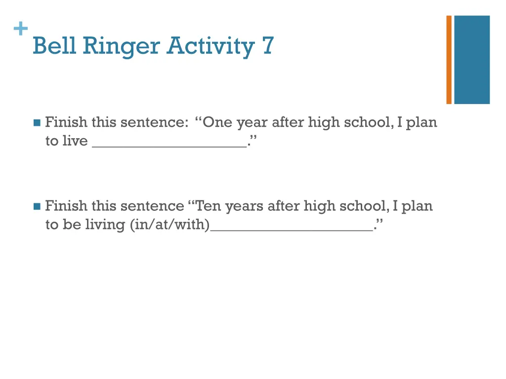bell ringer activity 7