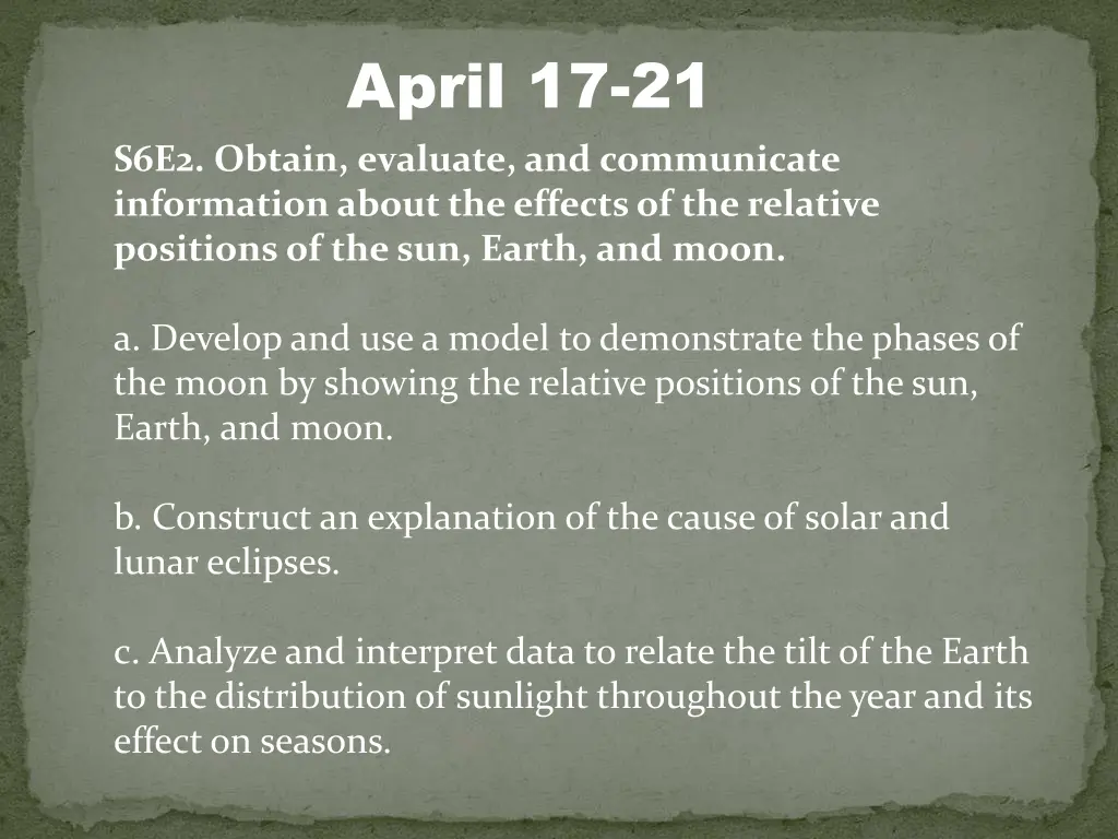 april 17 21