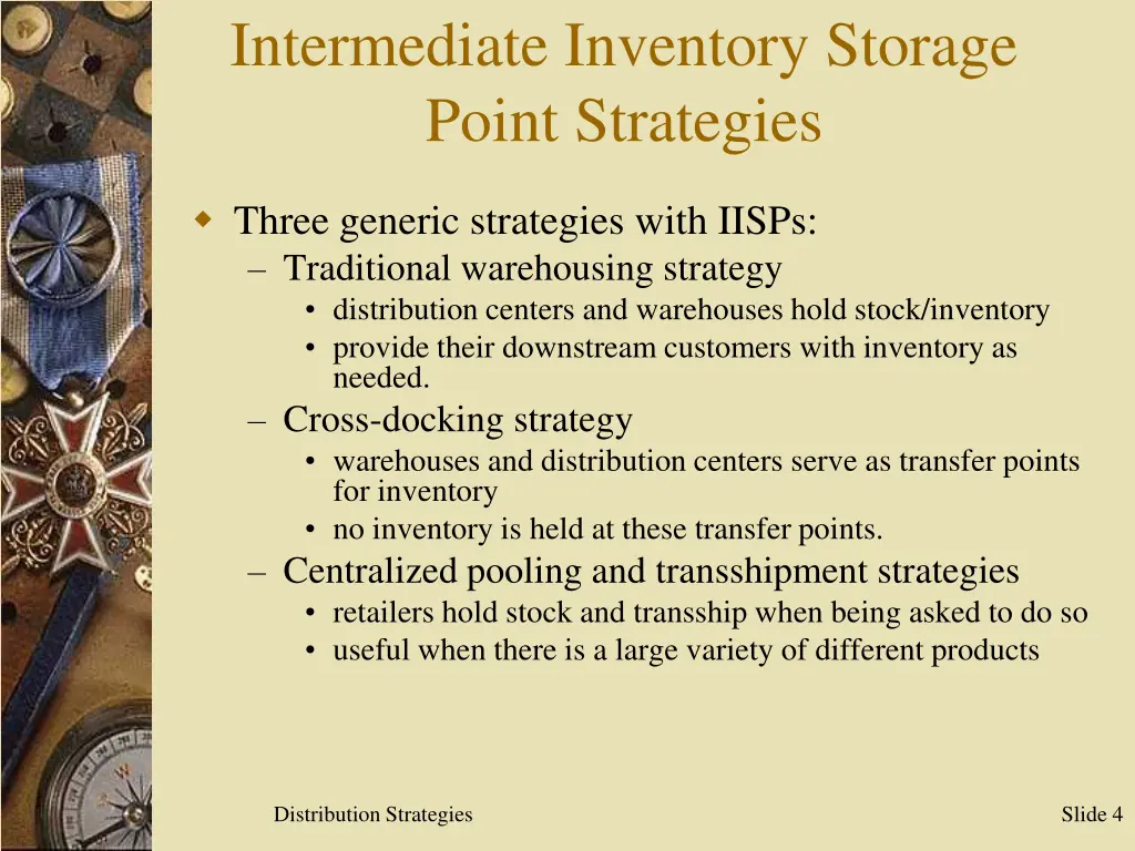 intermediate inventory storage point strategies