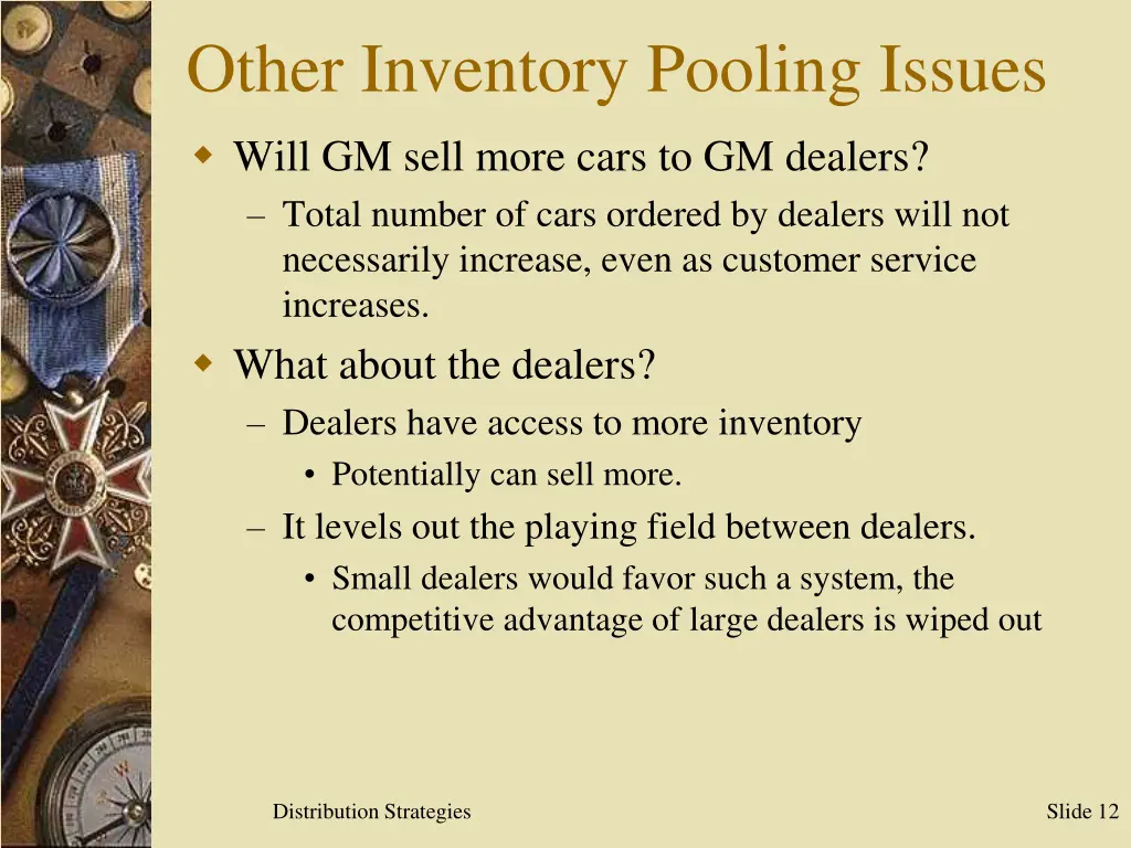 other inventory pooling issues