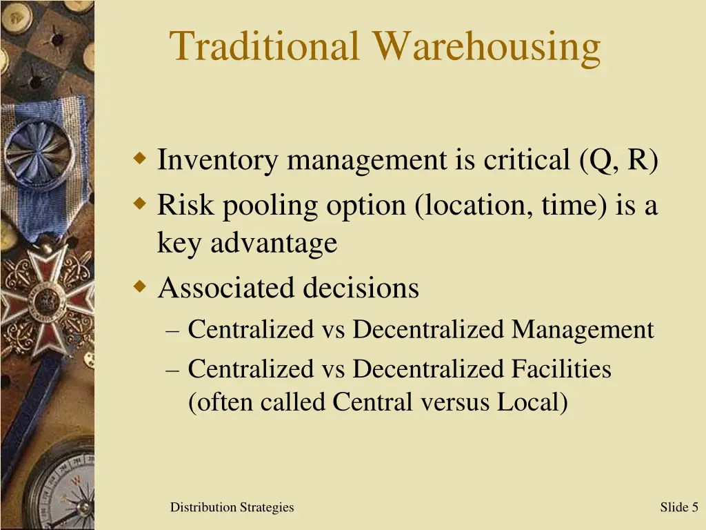 traditional warehousing