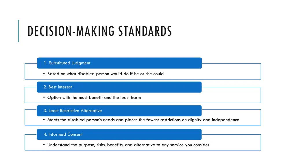 decision making standards