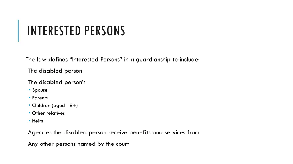 interested persons