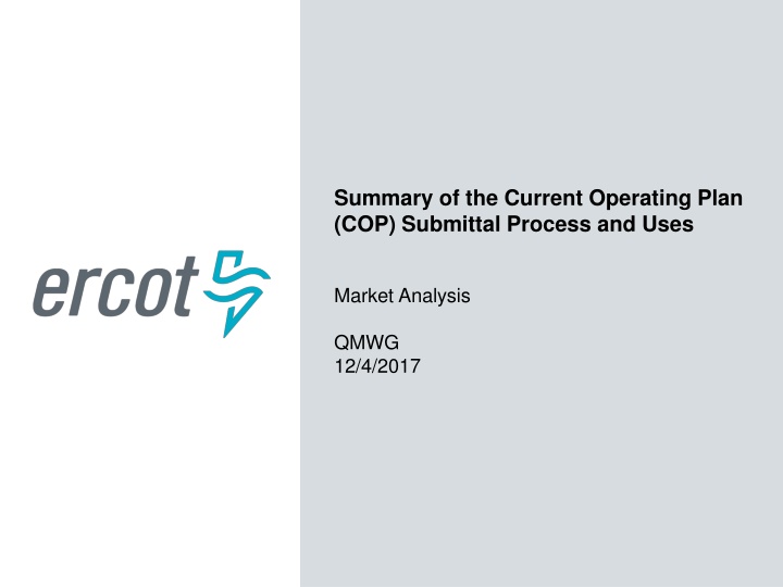 summary of the current operating plan