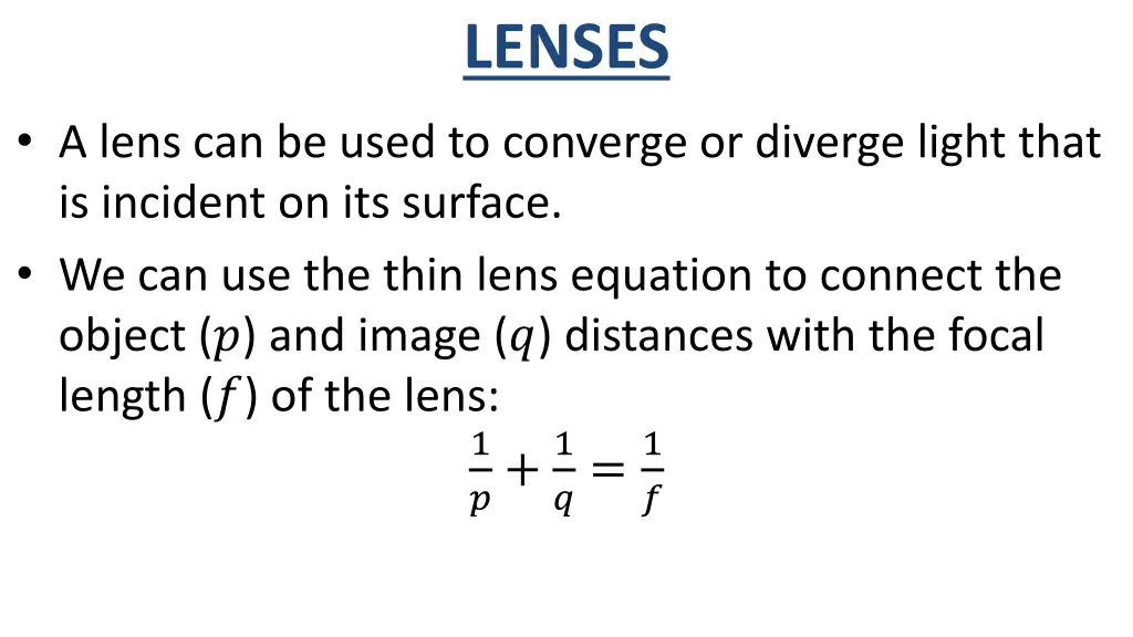 lenses