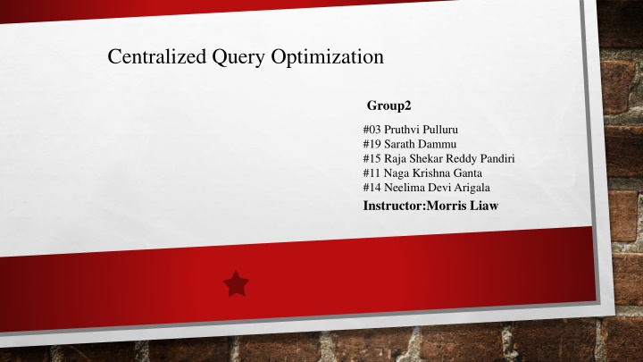centralized query optimization
