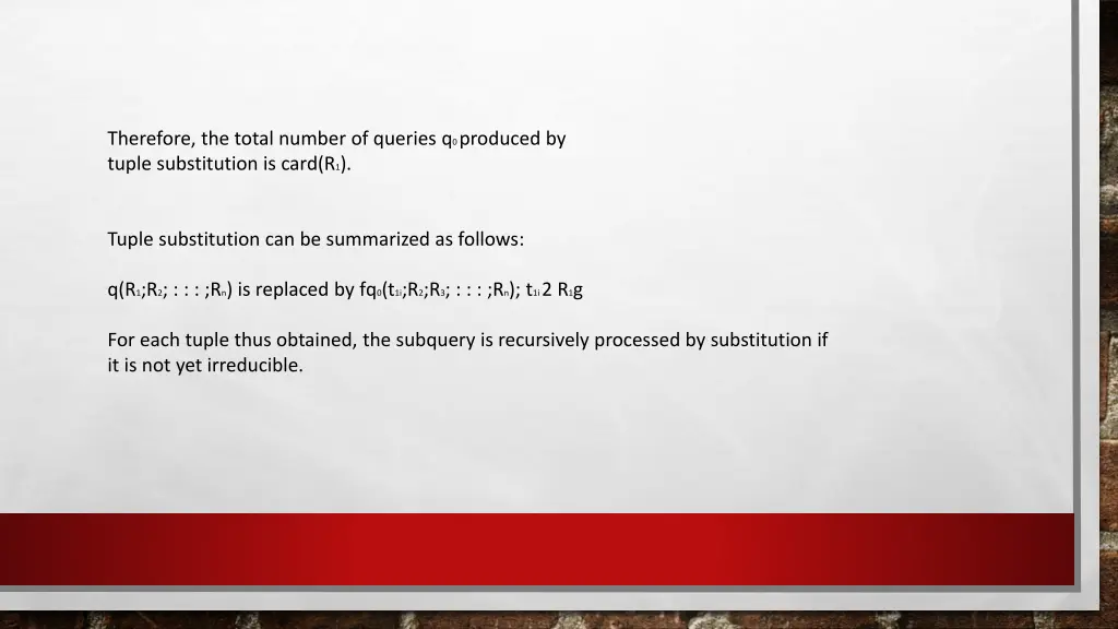 therefore the total number of queries