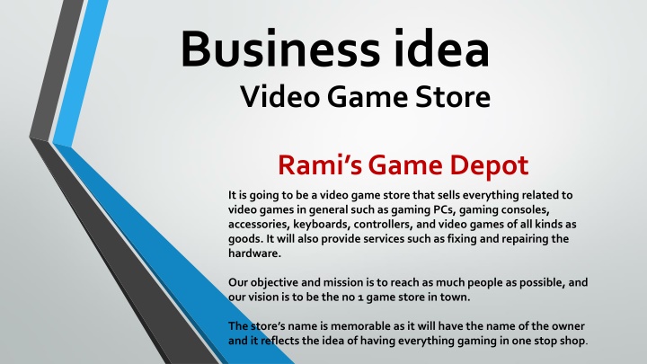 business idea video game store