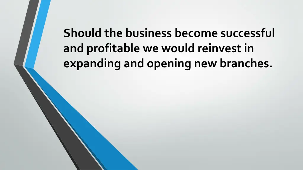 should the business become successful
