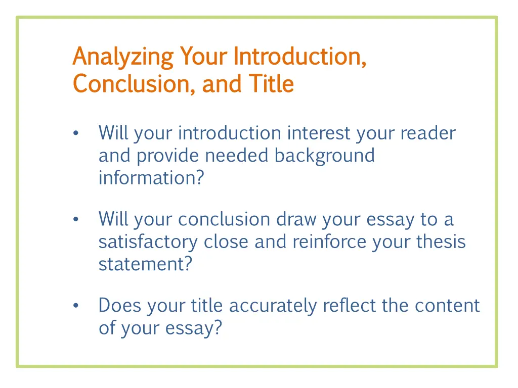 analyzing your introduction analyzing your