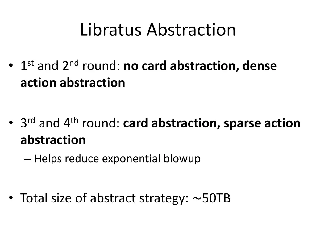 libratus abstraction
