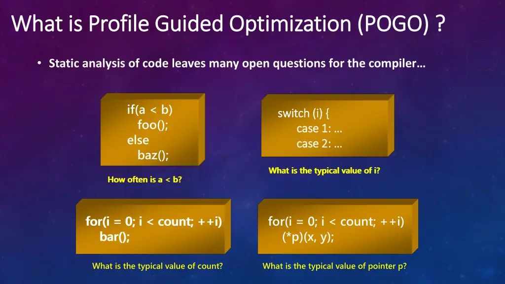 what is profile guided optimization pogo what 1