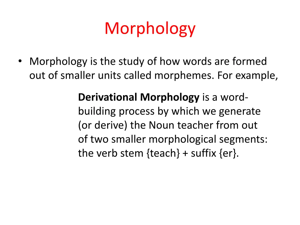 morphology