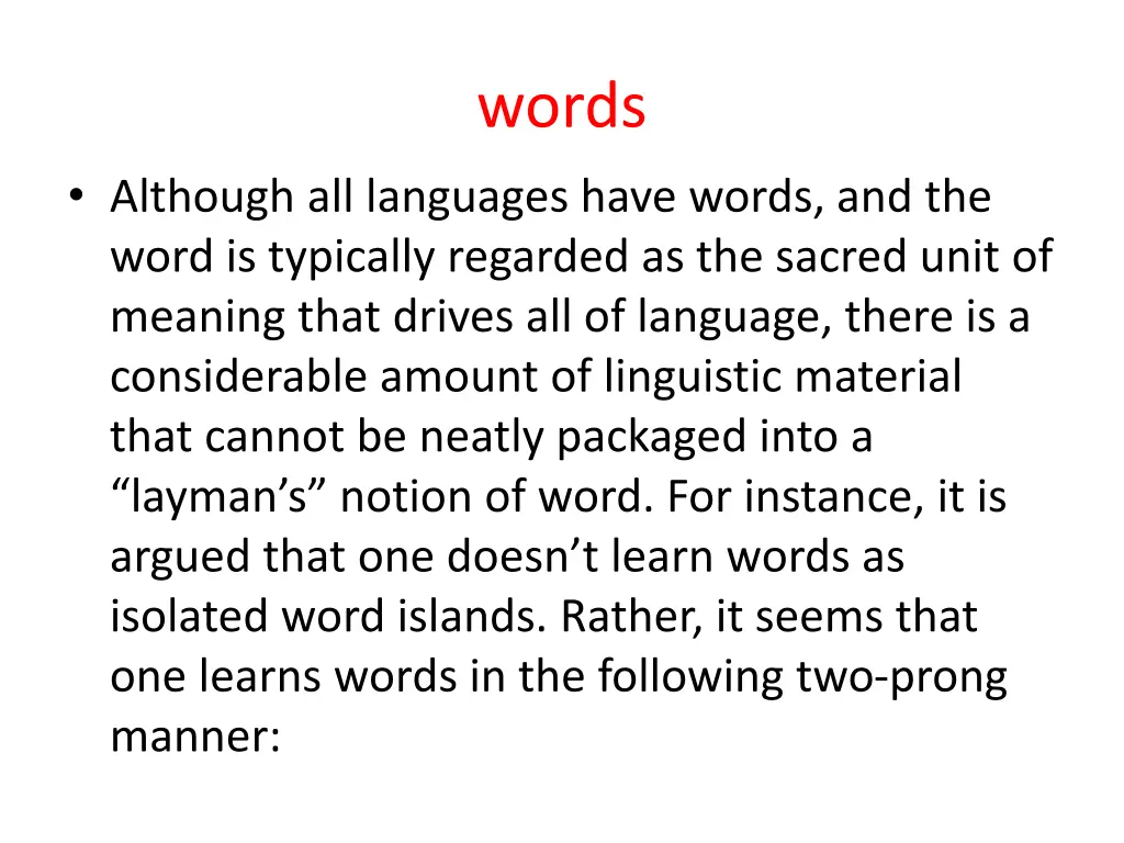 words