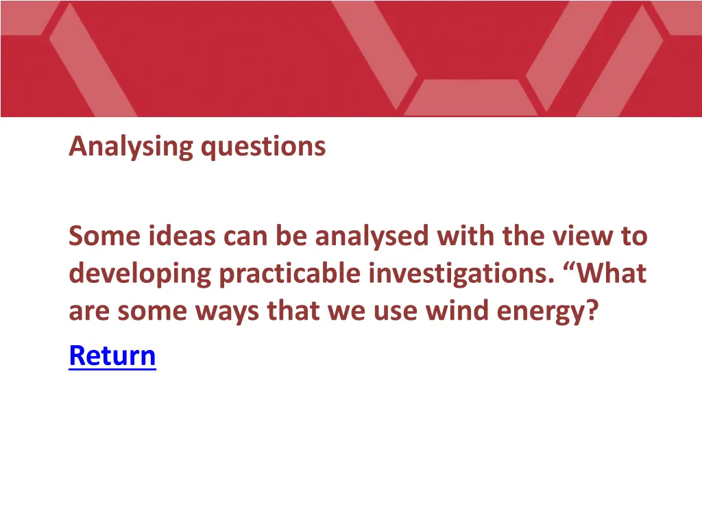 analysing questions