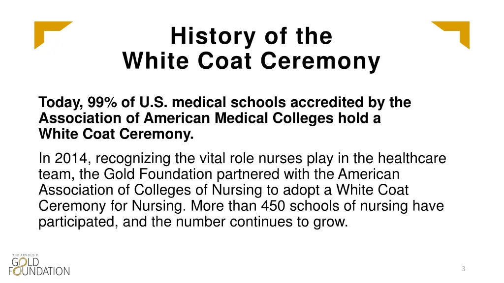 history of the white coat ceremony 1