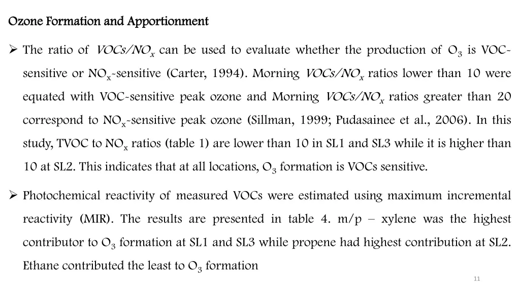 ozone ozone formation formation and