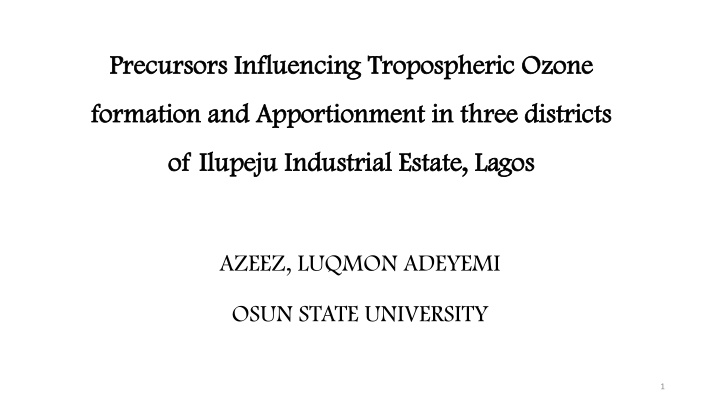 precursors influencing precursors influencing
