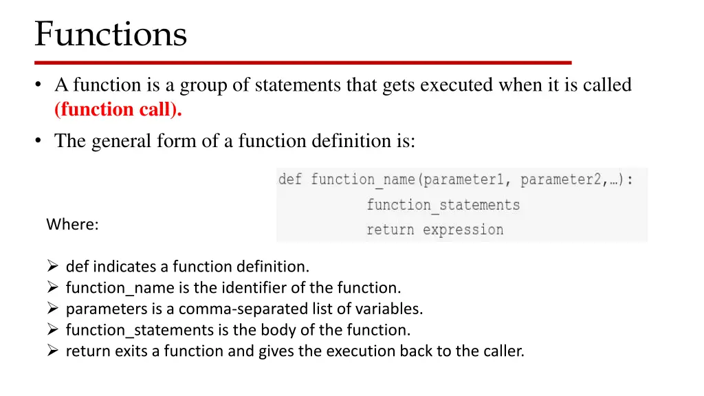 functions