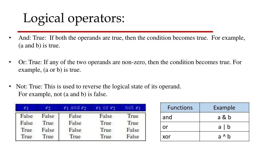 logical operators 1