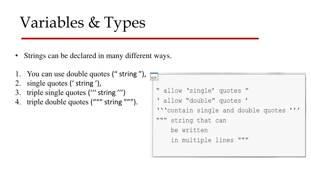 variables types 4