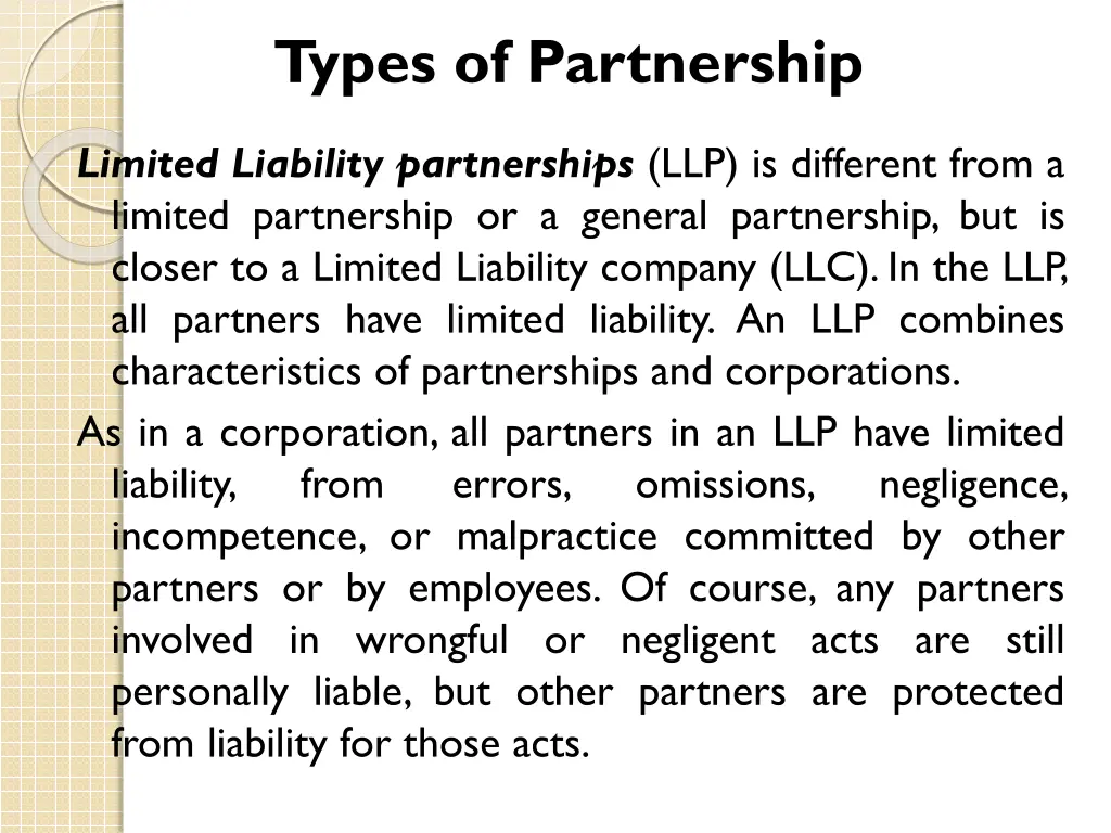 types of partnership 1