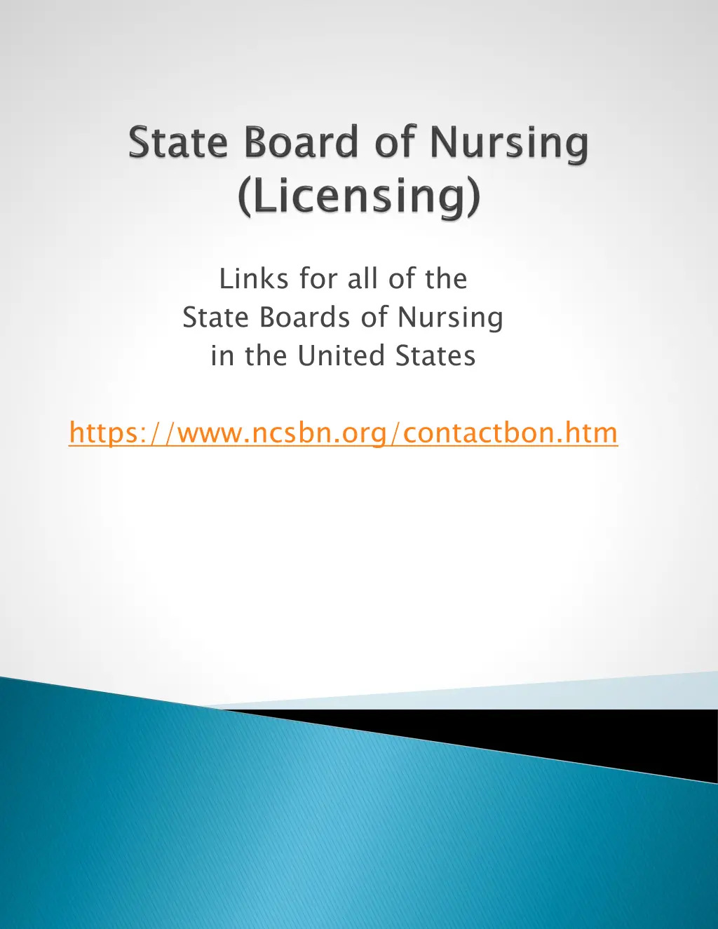 links for all of the state boards of nursing