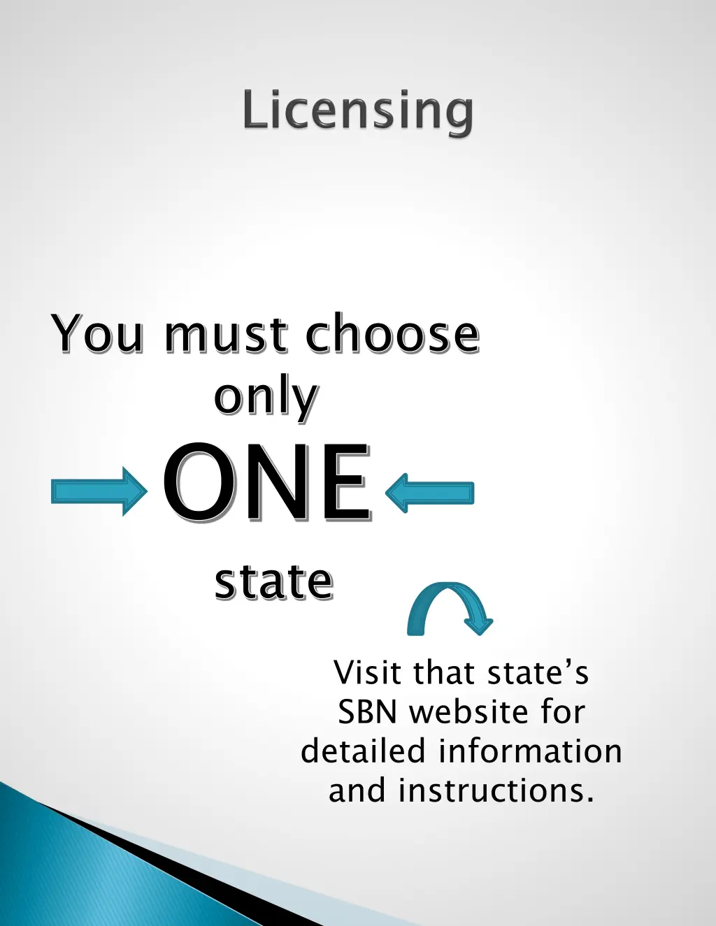 you must choose only one state