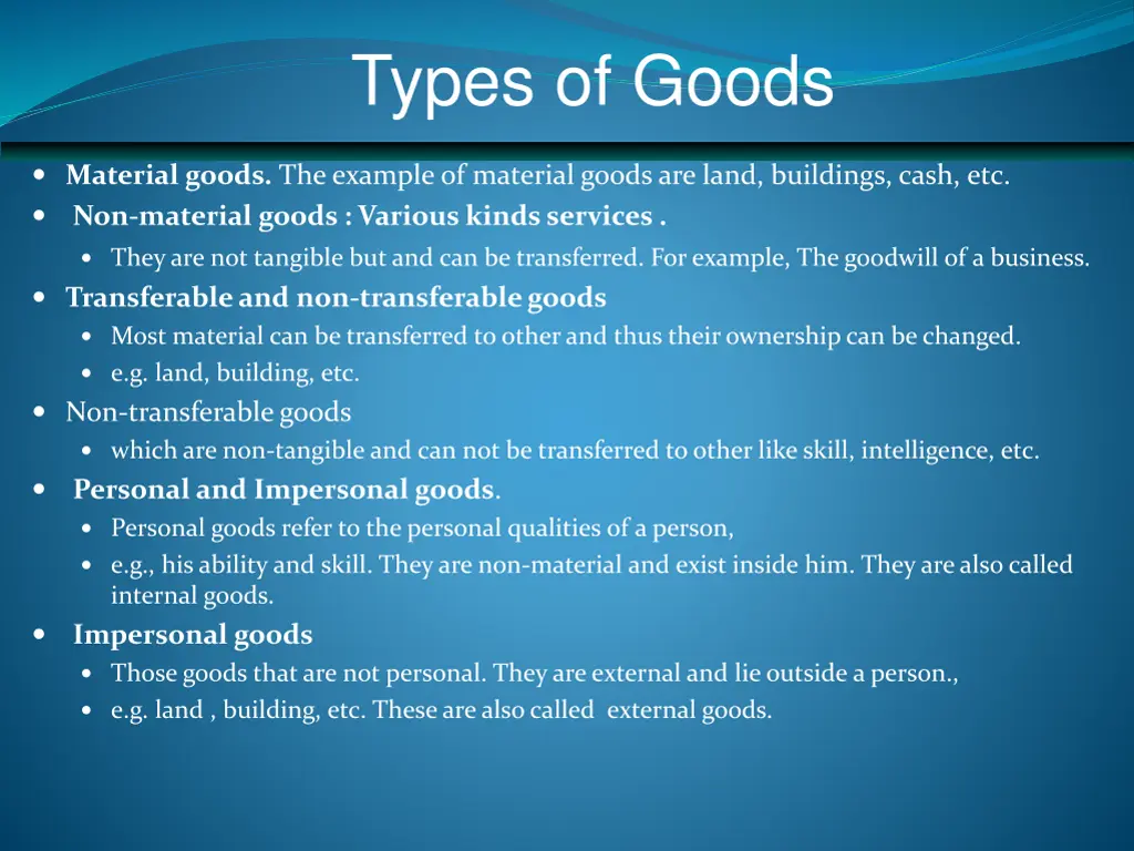 types of goods 6