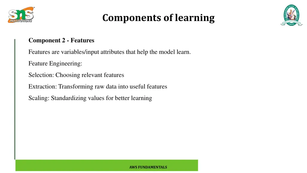 components of learning 3