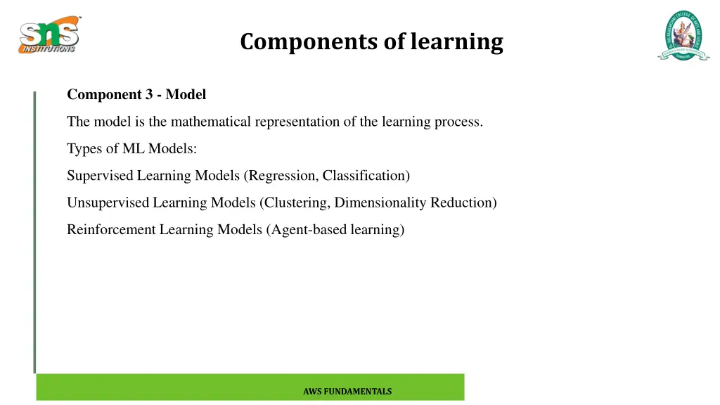 components of learning 4