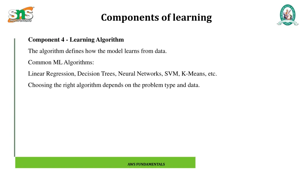 components of learning 5