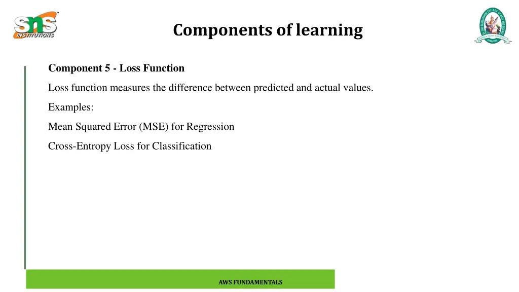 components of learning 6