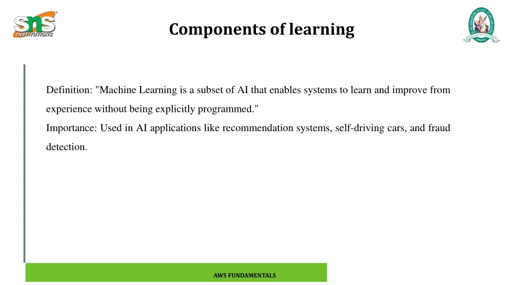components of learning