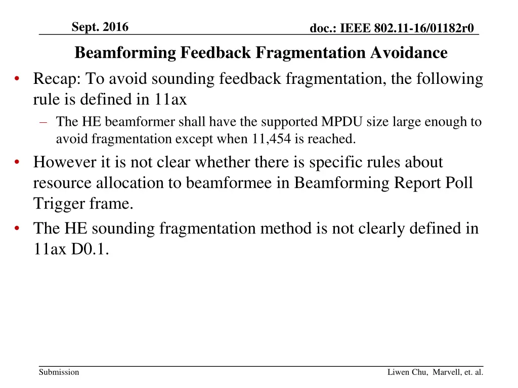 sept 2016 beamforming feedback fragmentation