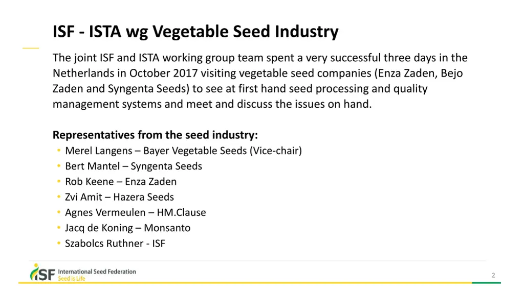 isf ista wg vegetable seed industry 1