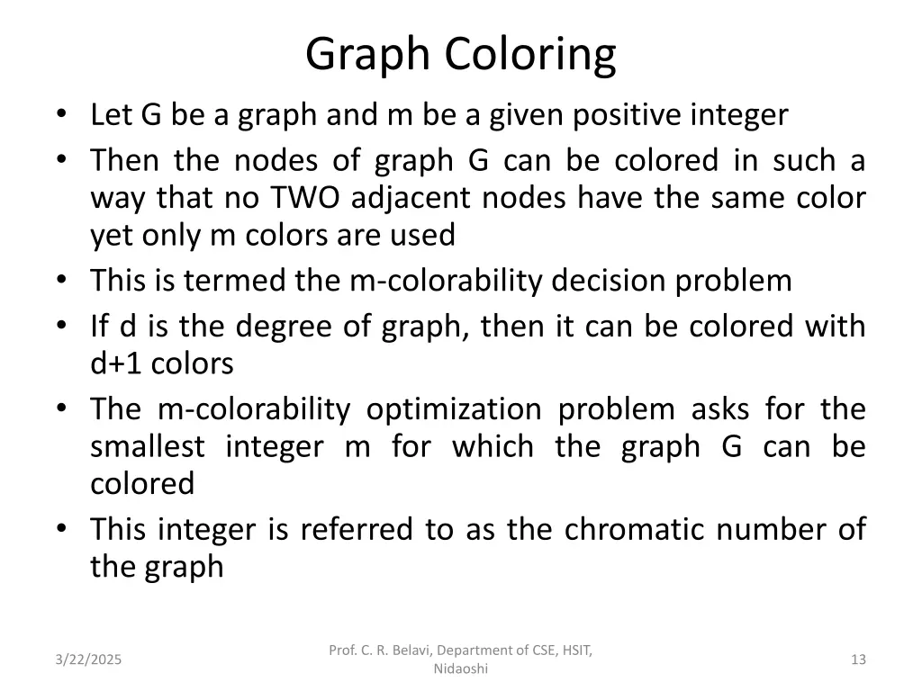 graph coloring