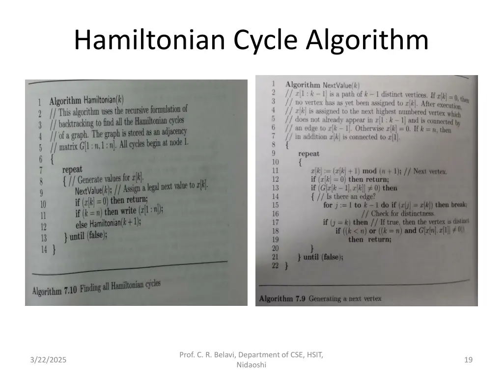 hamiltonian cycle algorithm